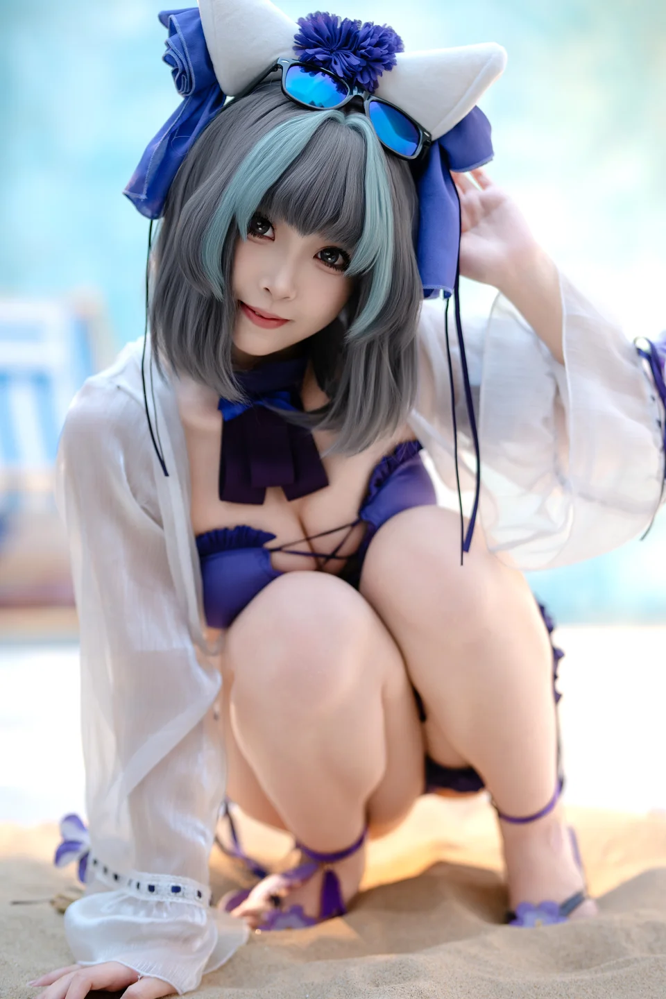 Bangni邦尼 - No.034 碧蓝航线 柴郡 泳装 [86P-855MB] tg@simisebaisi 【丝足阁】006.webp